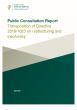 
            Image depicting item named Public Consultation Report: Transposition of Directive 2019/1023 on restructuring and insolvency
