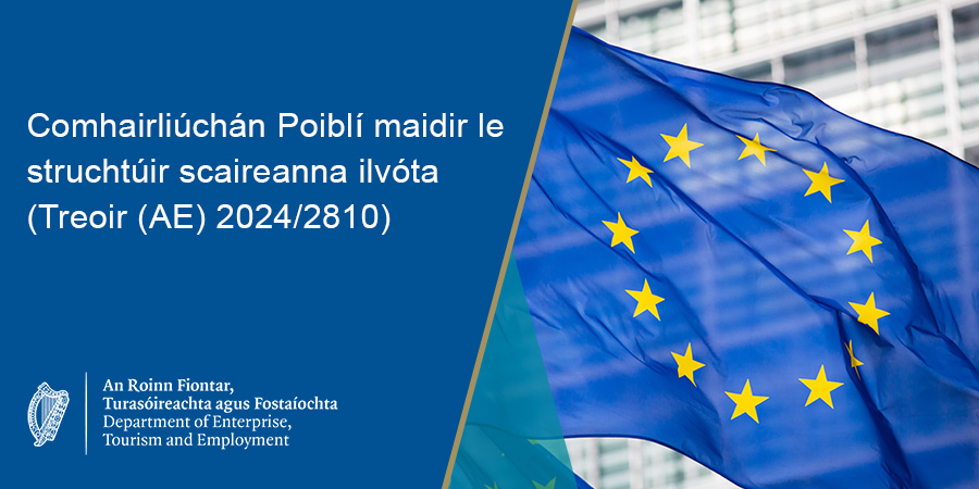 Description for Comhairliúchán Poiblí maidir le struchtúir scaireanna ilvóta (Treoir (AE) 2024/2810)