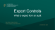 
            Image depicting item named Export controls audit presentation