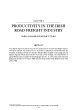 
            Image depicting item named Chapter 8: Productivity in the Irish Road Freight Industry