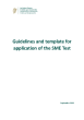 
            Image depicting item named Guidelines and template for application of the SME Test
