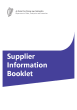 
            Image depicting item named Supplier Information Booklet