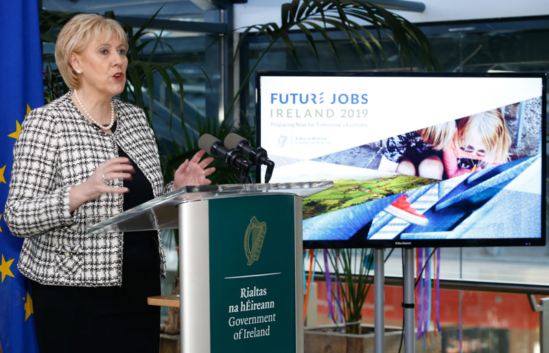Minister Heather Humphreys at the launch of Future Jobs Ireland 2019